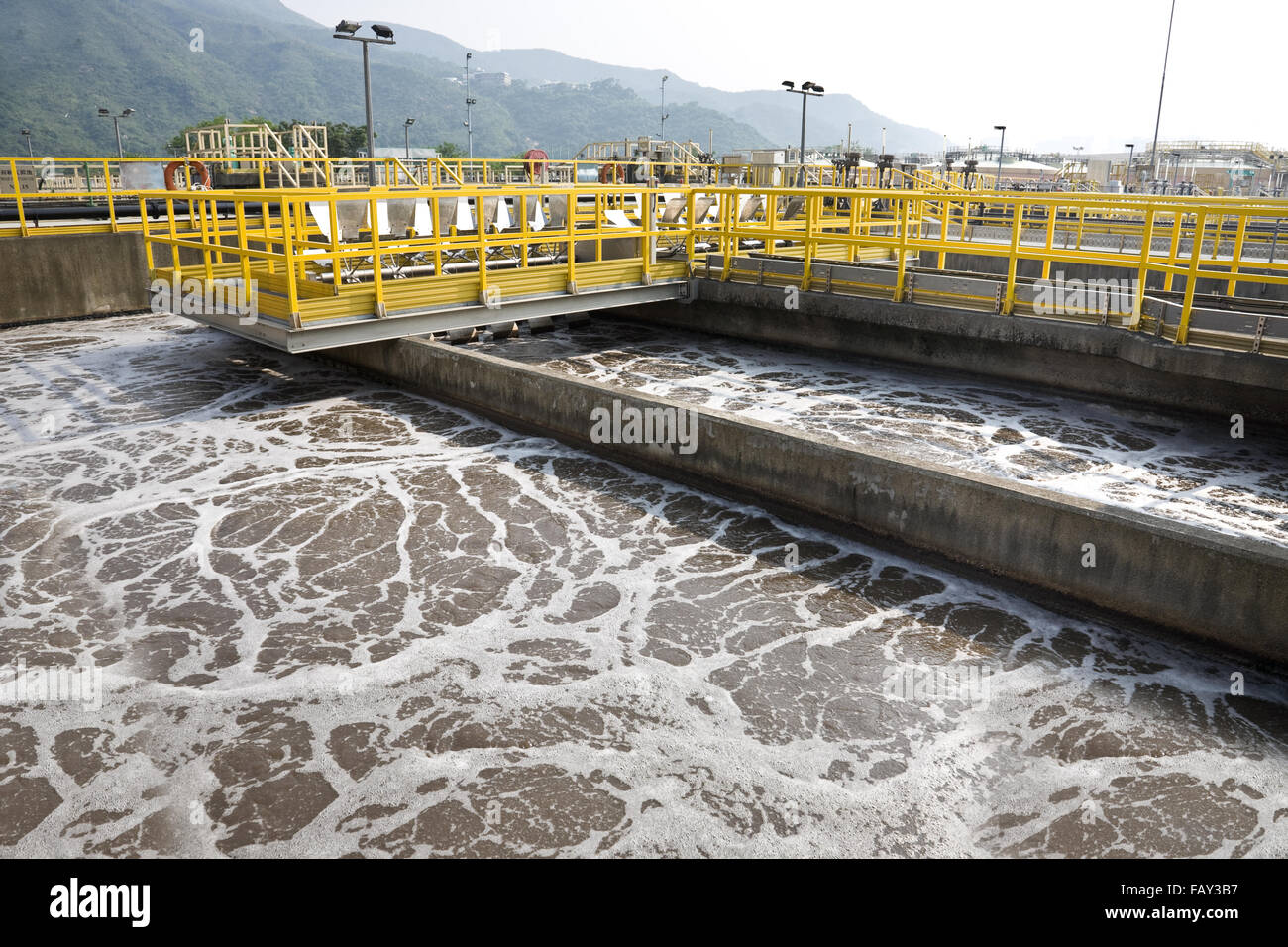 Sewage treatment plant Stock Photo