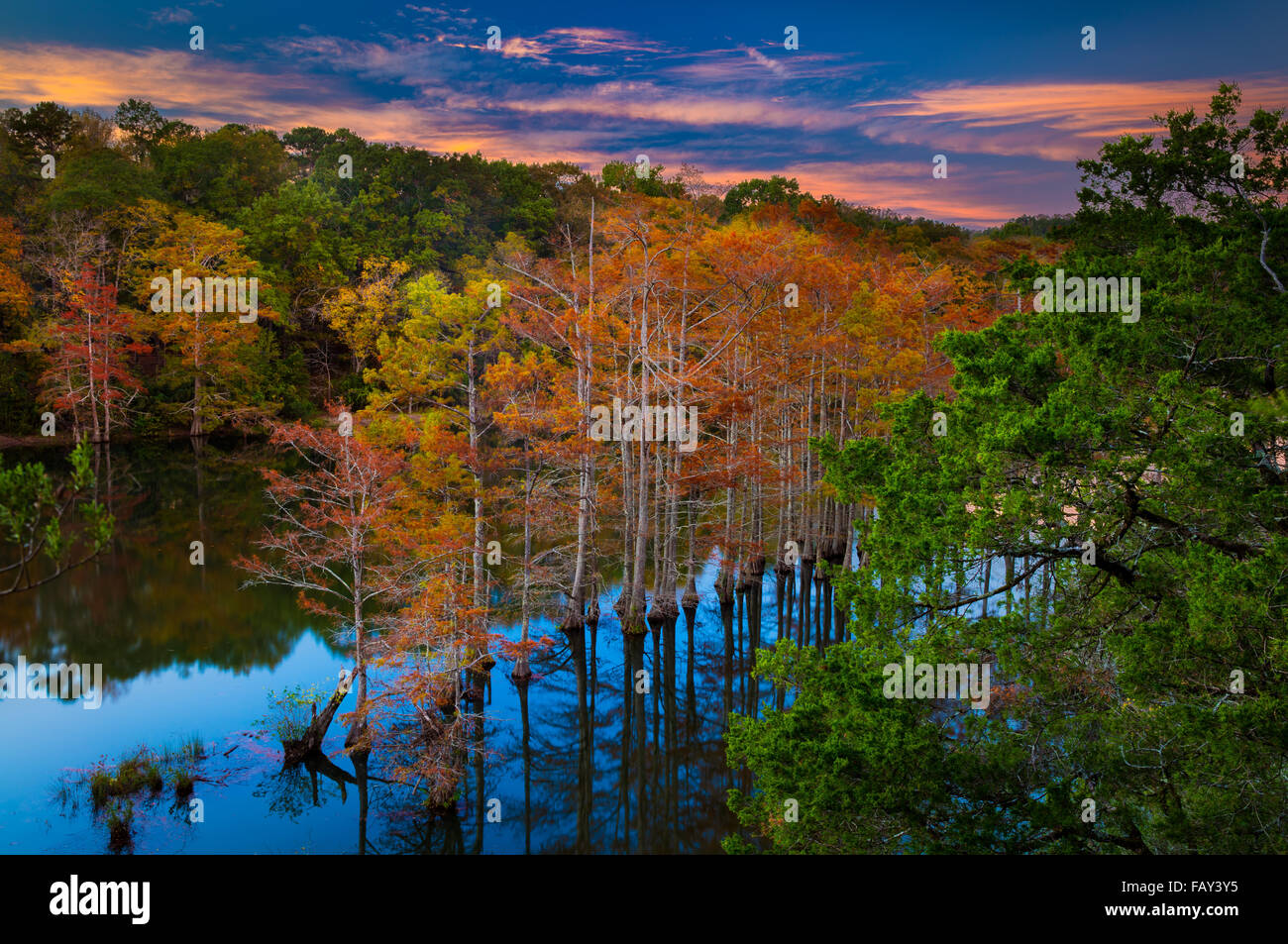 Beavers Bend State Park is a 1,300 acres state park located near Broken Bow, Oklahoma Stock Photo