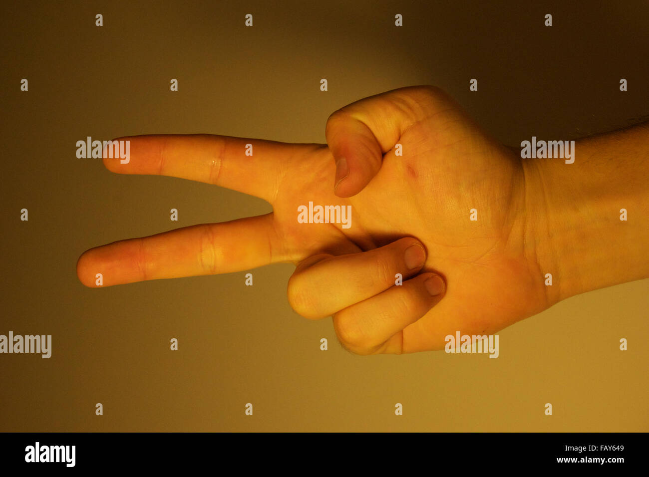 2 fingers gesture hires stock photography and images Alamy