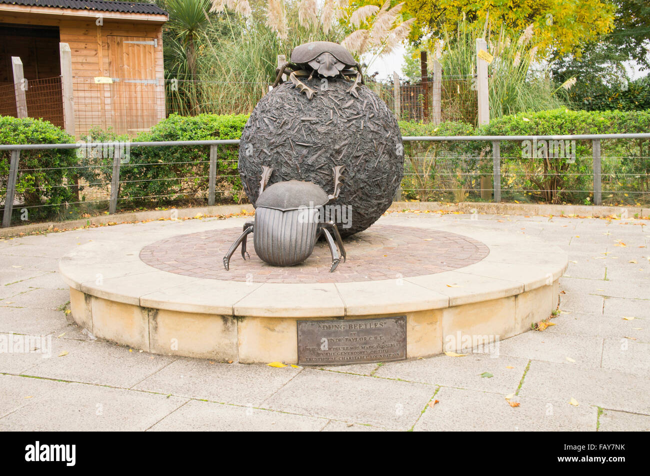 Dung beetle statue, Scarabaeus sacer, insect Stock Photo