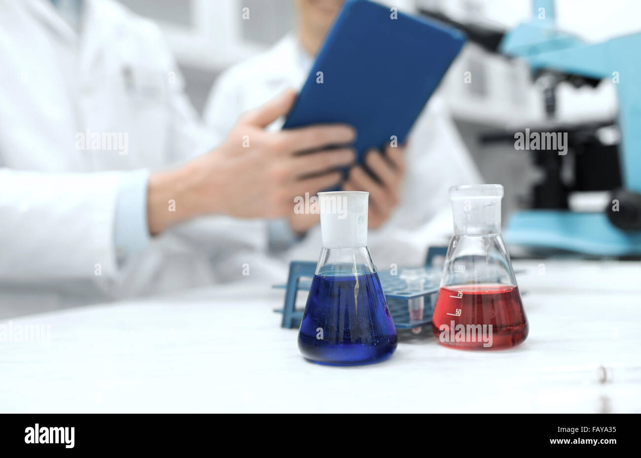 Microscope glass test tubes flasks hi-res stock photography and images ...