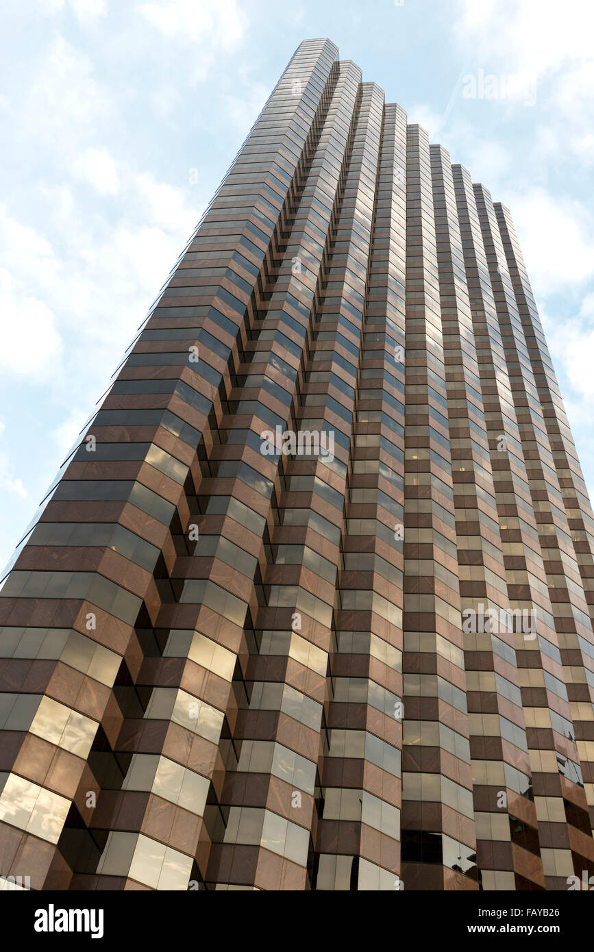 Low angle view of an office building; Dallas, Texas, United States of America Stock Photo