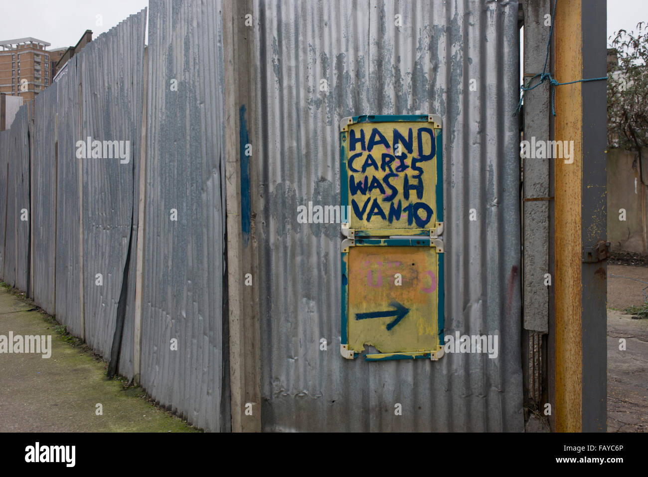A Hand car Wash business in a London backstreet Stock Photo Alamy