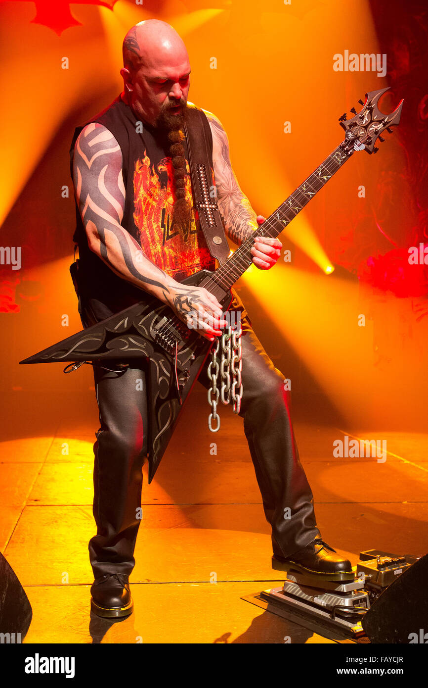 Slayer perform live at Lisebergshallen Featuring: Slayer, Kerry King ...