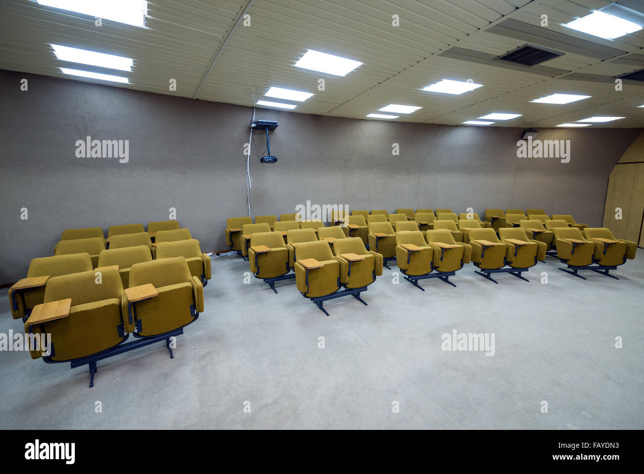 conference room in bunker of Josip Tito, leader of former Yugoslavia, near Konjic in Bosnia and Herzegovina, completed in 1979 Stock Photo