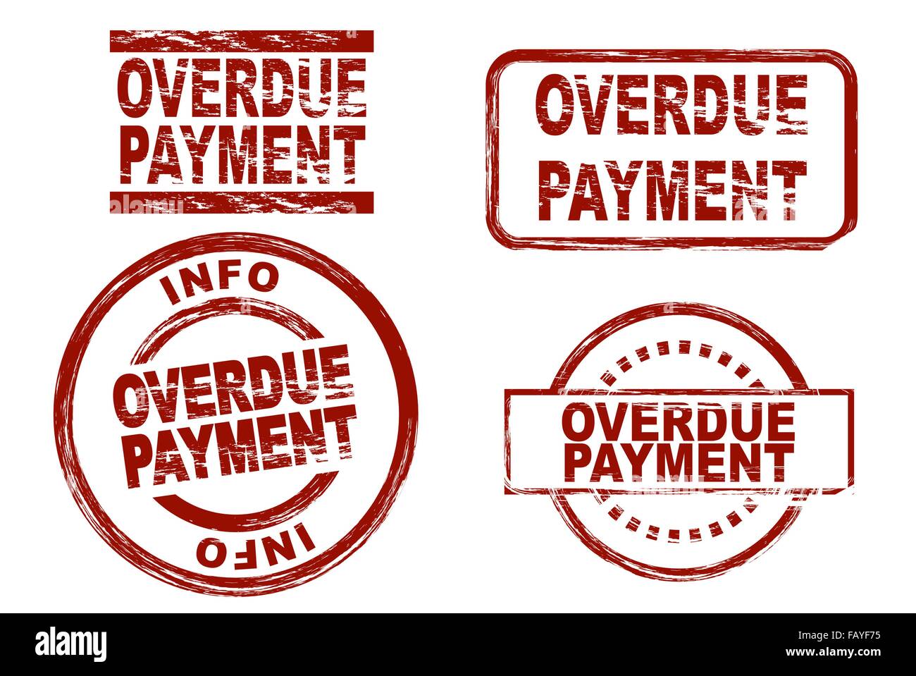 Overdue Vector Vectors Stock Vector Images Alamy