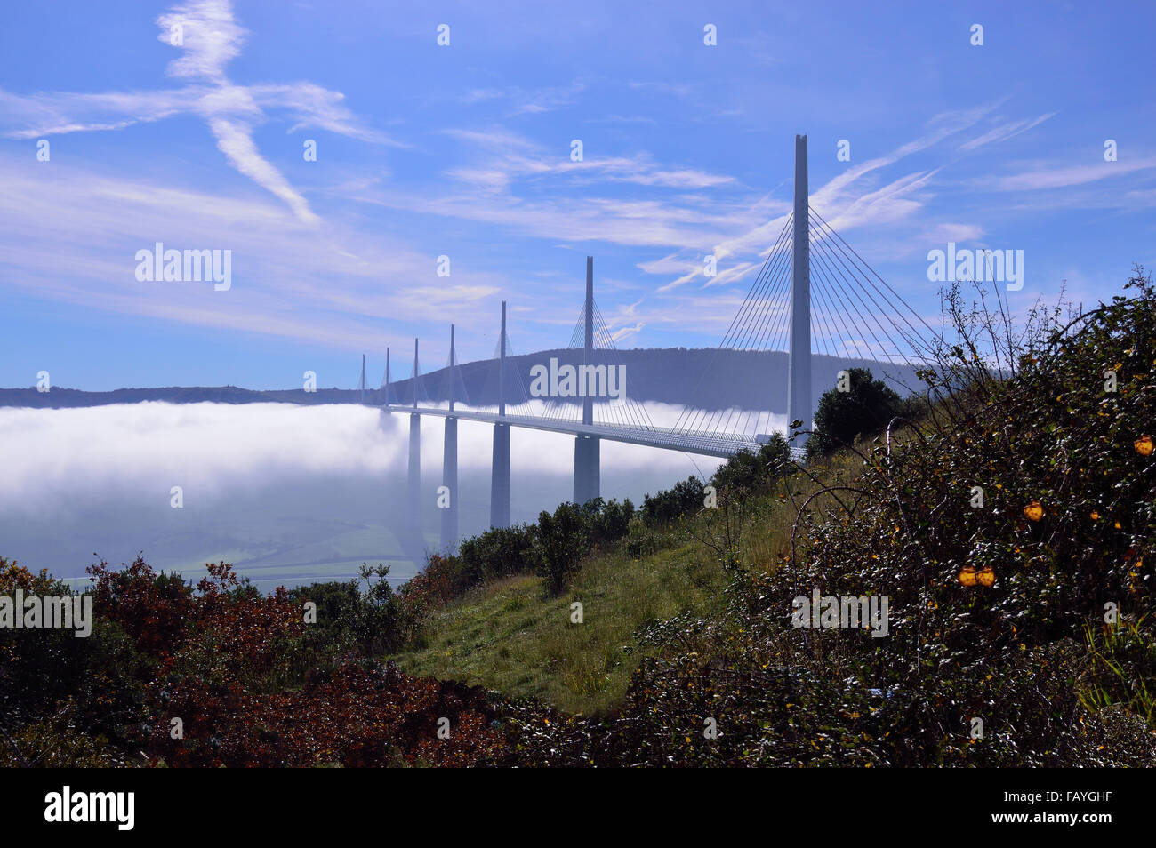 Millau viaduct clouds hi-res stock photography and images - Alamy