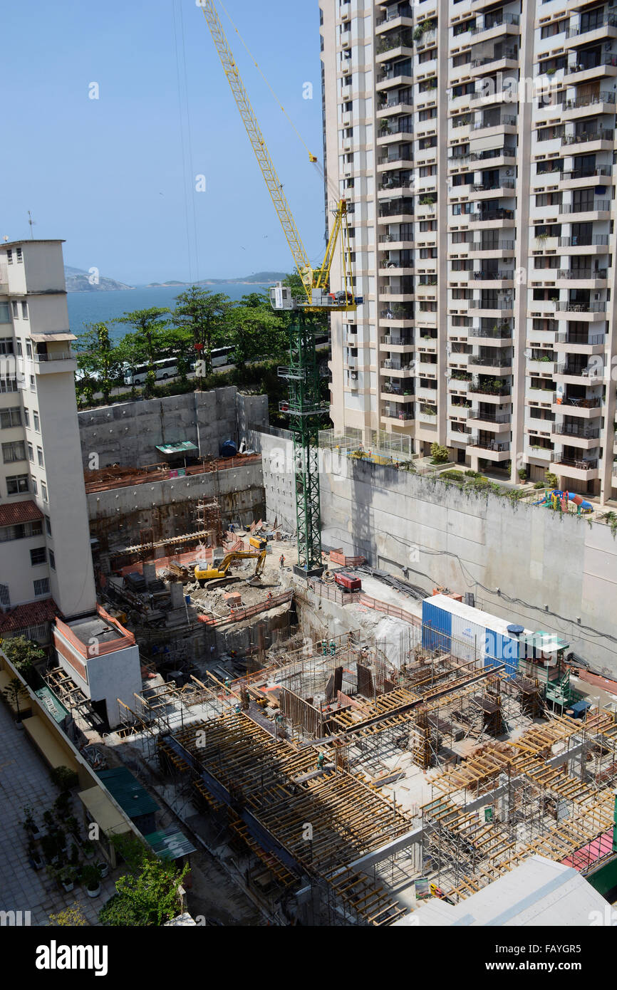 building construction Rio de Janeiro Brazil Stock Photo