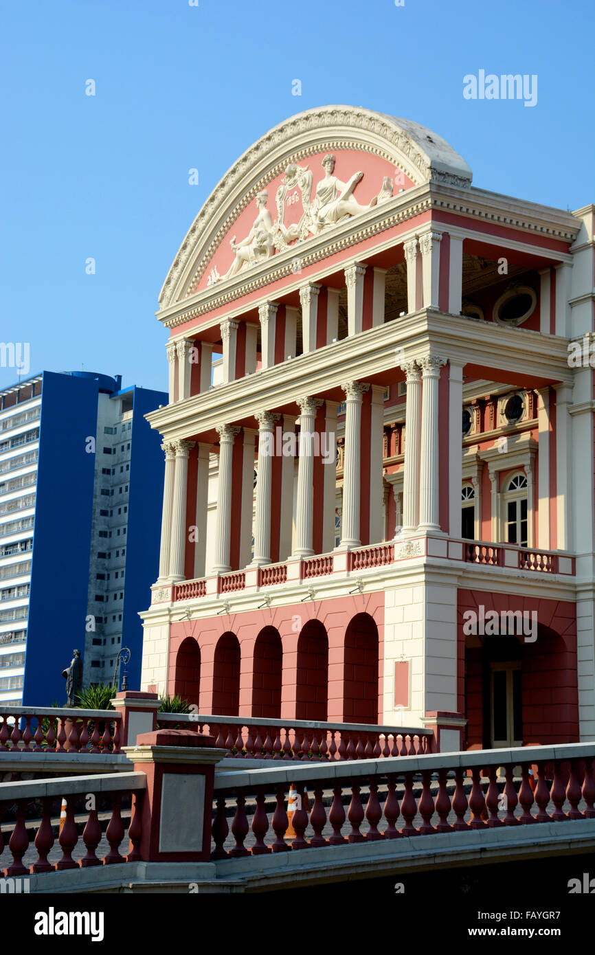 Opera house, Amazonas theater Manaus Brazil Stock Photo - Alamy
