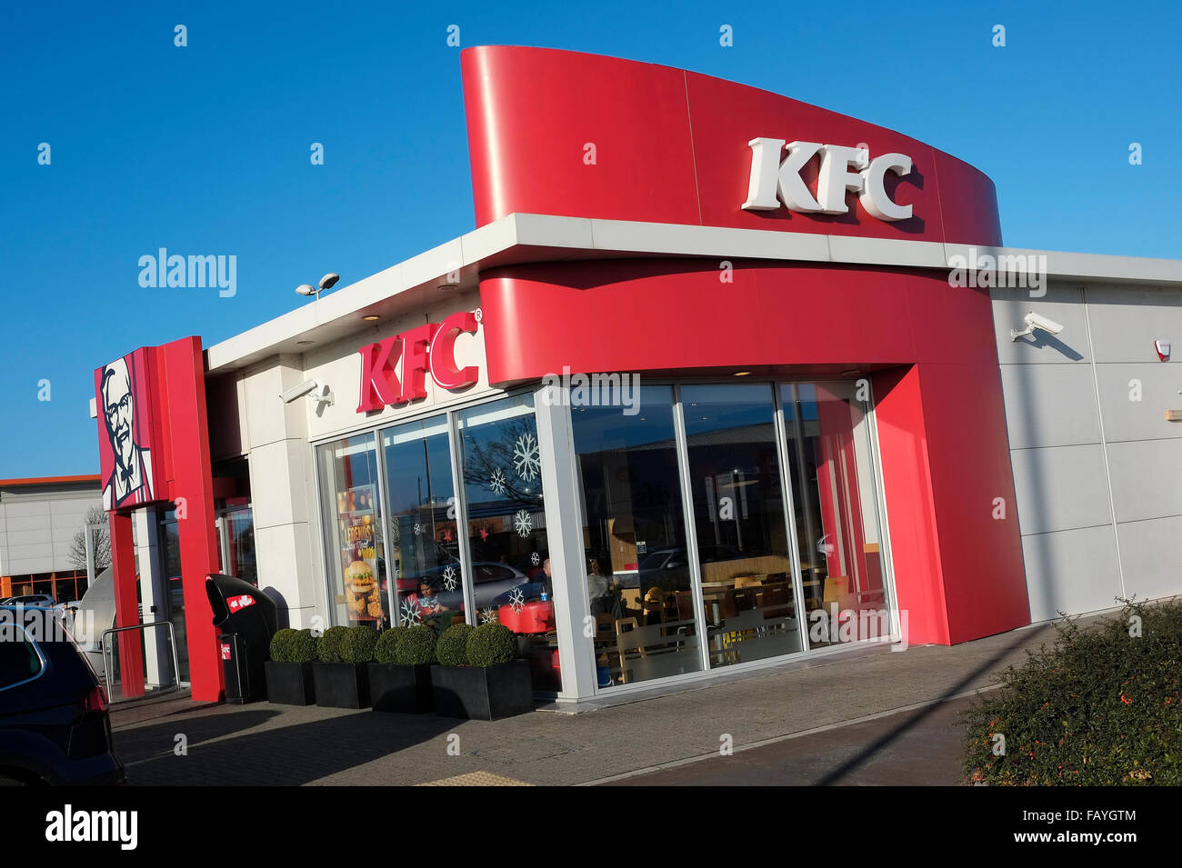 kfc restaurant outlet, king's lynn, norfolk, england Stock Photo