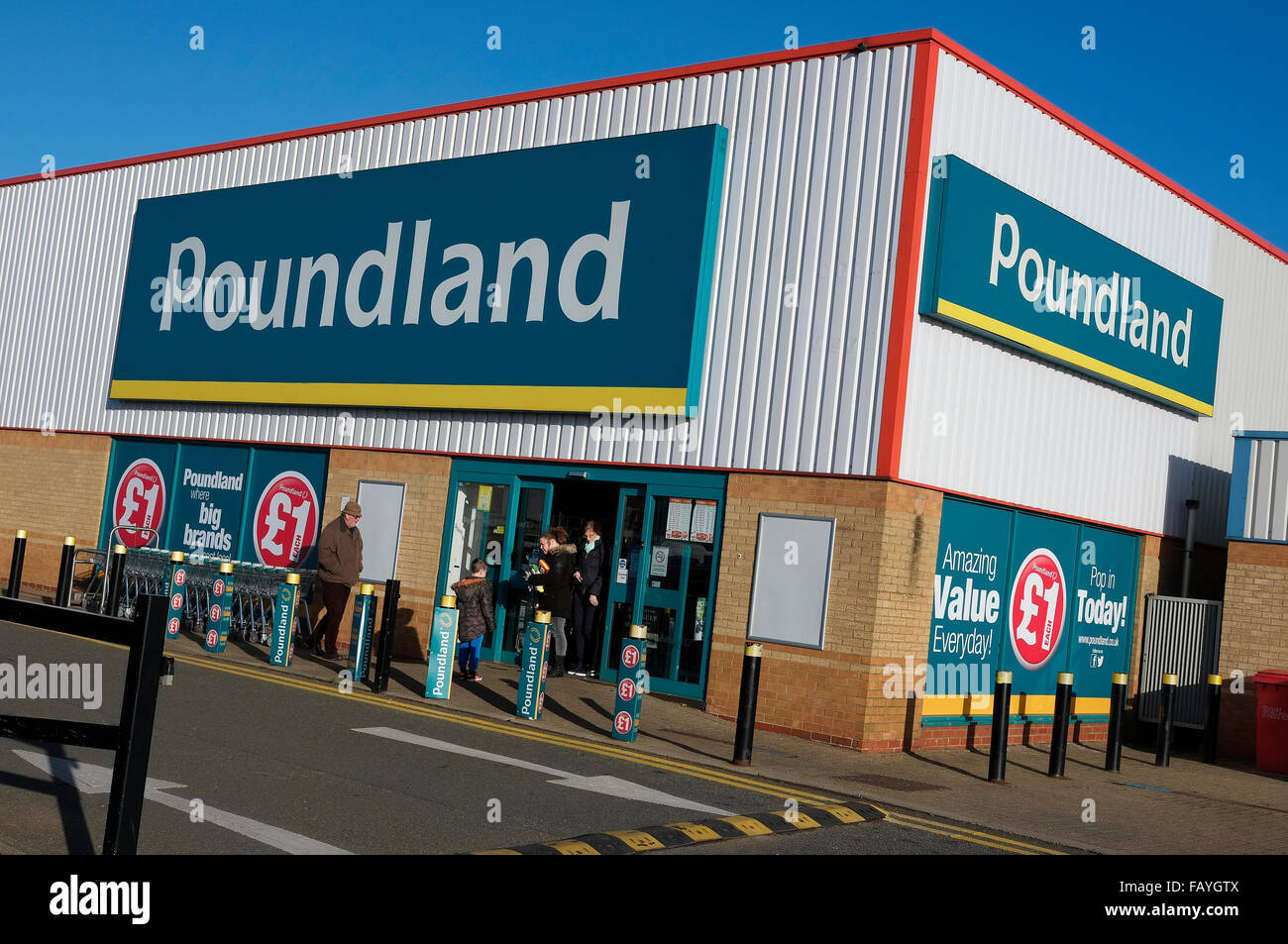 poundland store, king's lynn, norfolk, england Stock Photo