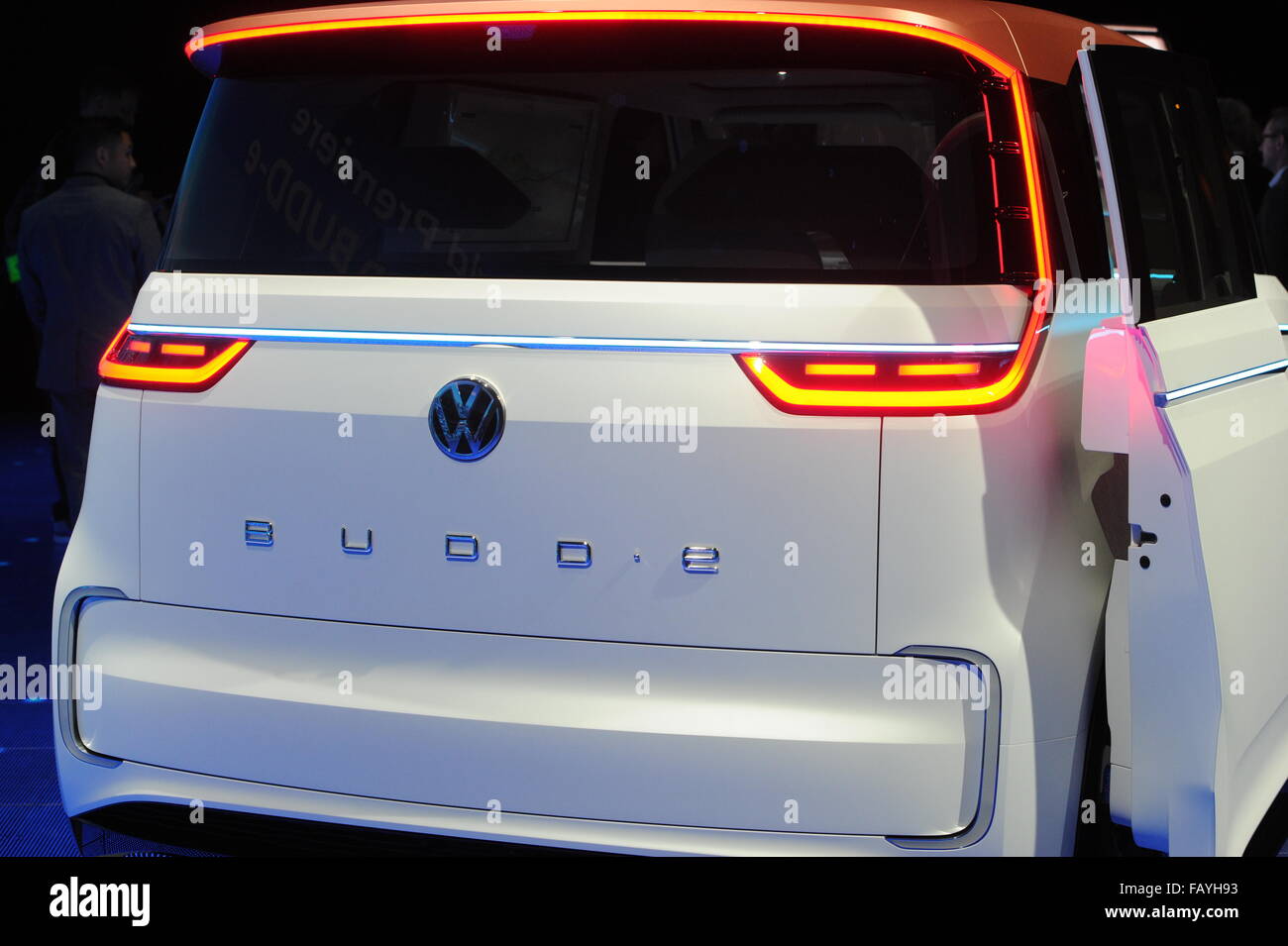 Las Vegas, USA. 5th Jan, 2016. Volkswagen's (VW) BUDDe prototype car