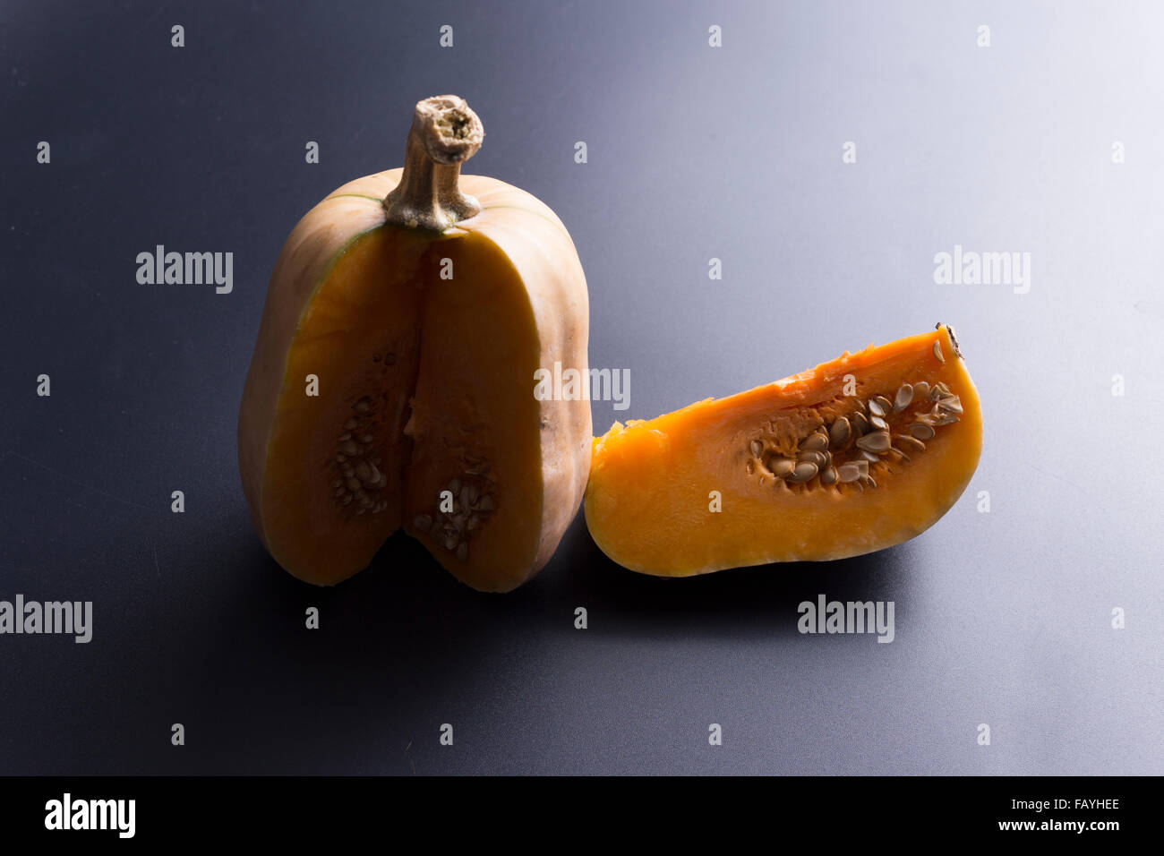 Pumpkin isolated on a black background Stock Photo - Alamy