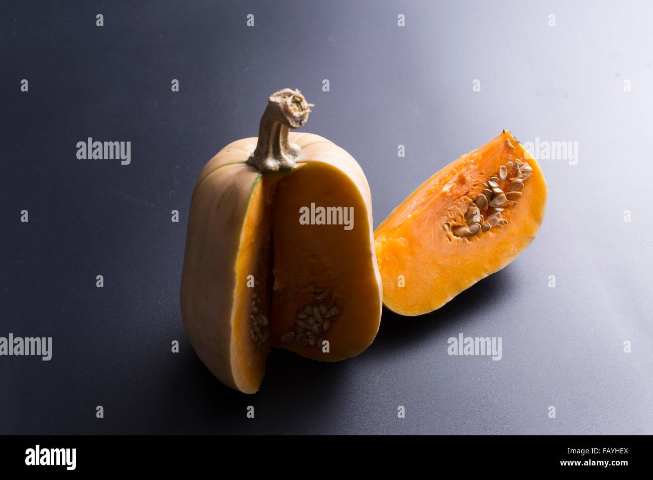 Pumpkin isolated on a black background Stock Photo - Alamy
