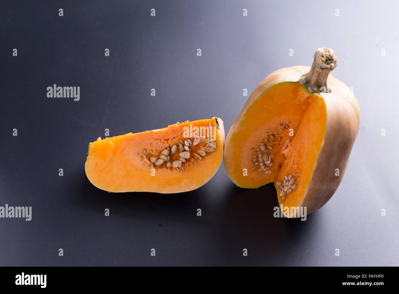 Pumpkin isolated on a black background Stock Photo - Alamy