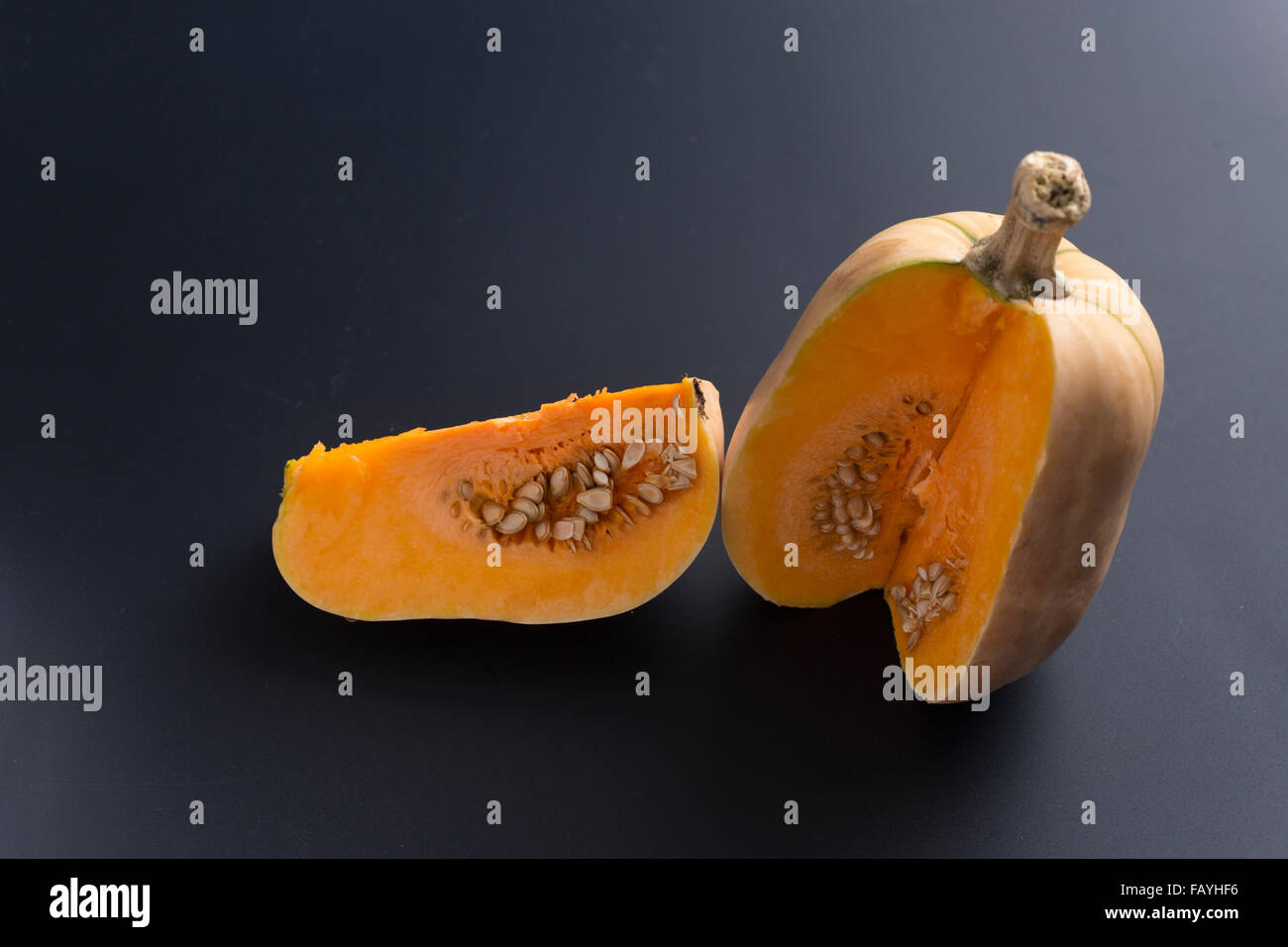 Pumpkin isolated on a black background Stock Photo - Alamy