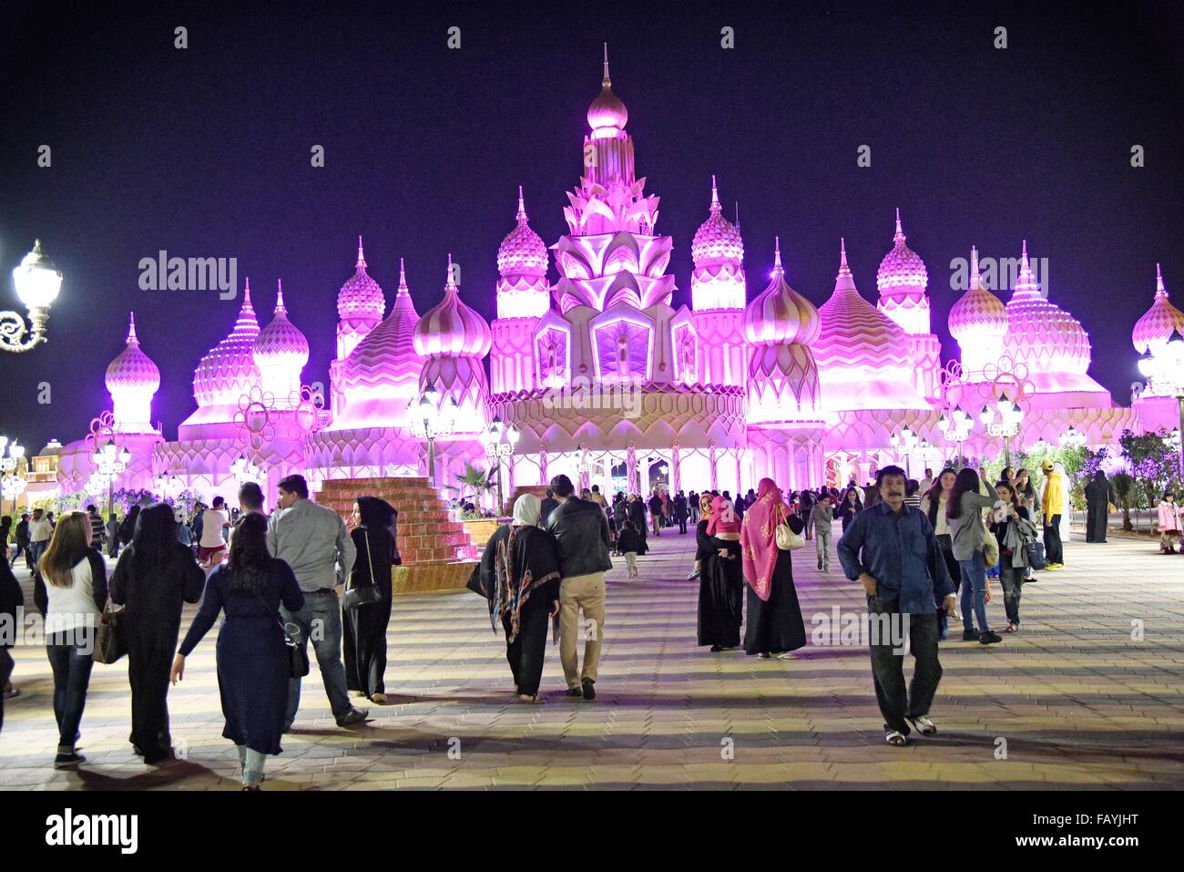Global Village Dubailand, Dubai, UAE claimed to be the world's largest tourism, leisure and entertainment project. Stock Photo