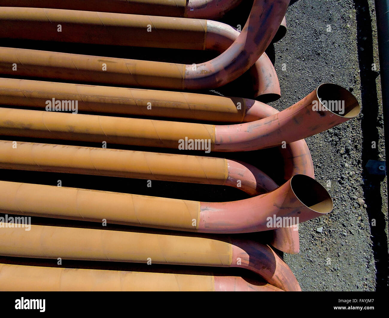 Pipes at The Hellisheidi Geothermal Power Plant, Iceland Stock Photo