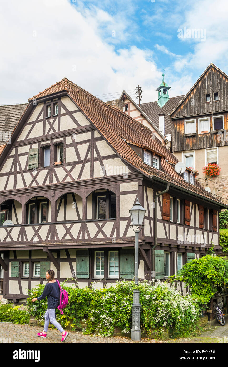 half-timbered house in the historic part of gernsbach, black forest, baden-wuerttemberg, germany Stock Photo