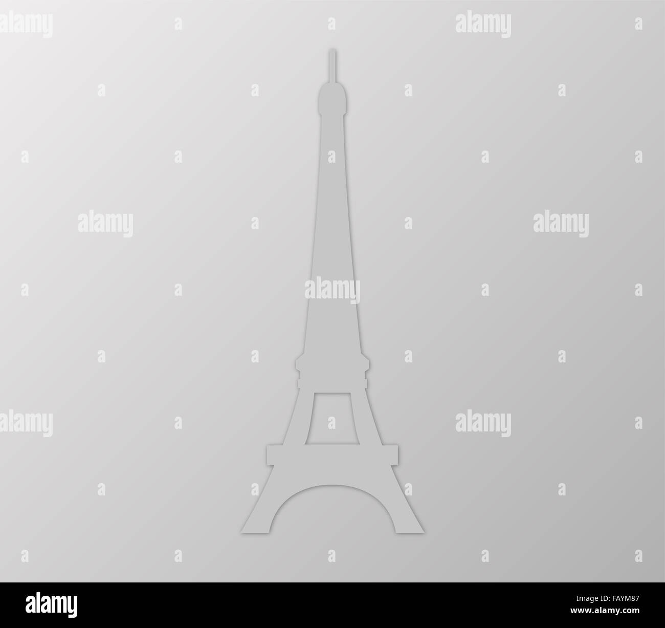 Eiffel Tower on a white background Stock Photo - Alamy