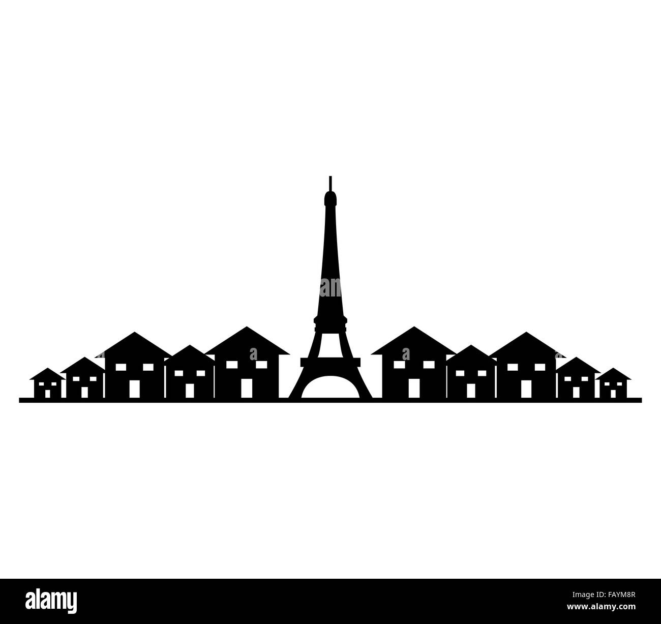 Eiffel Tower on a white background Stock Photo - Alamy