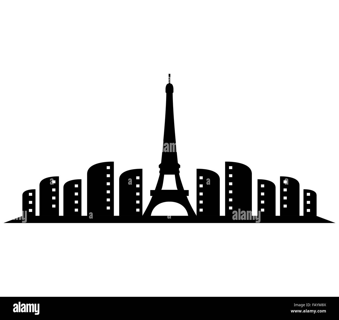 Eiffel Tower on a white background Stock Photo - Alamy