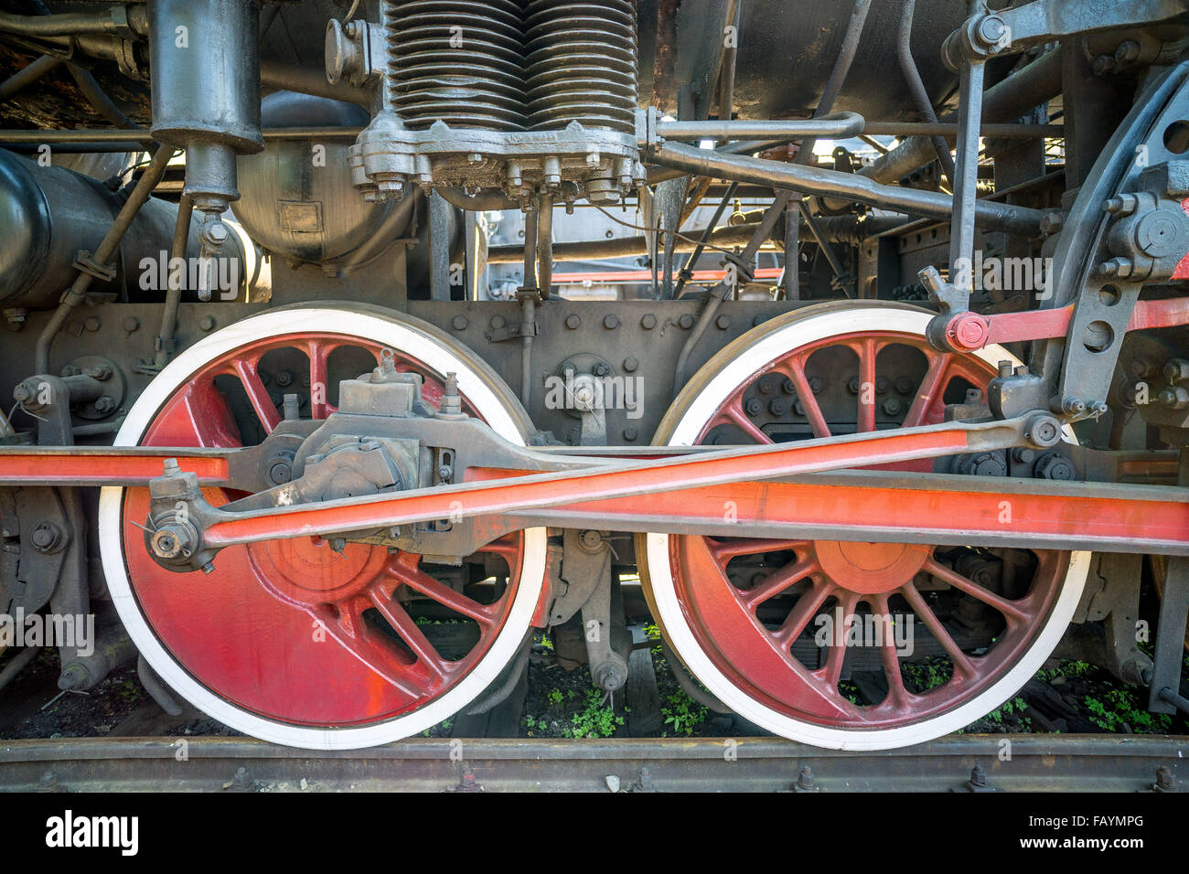 Wheels and propulsion mechanism of the Stock Photo Alamy