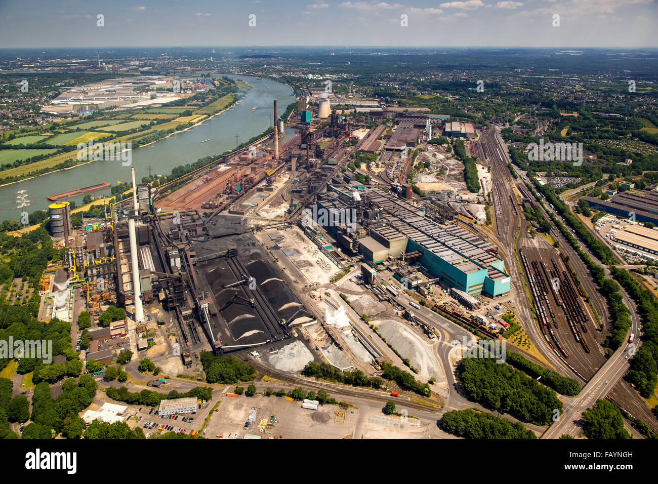 Aerial view, HKM, steelworks Krupp Mannesmann, Industry on the Rhine Stock Photo 92808033 Alamy