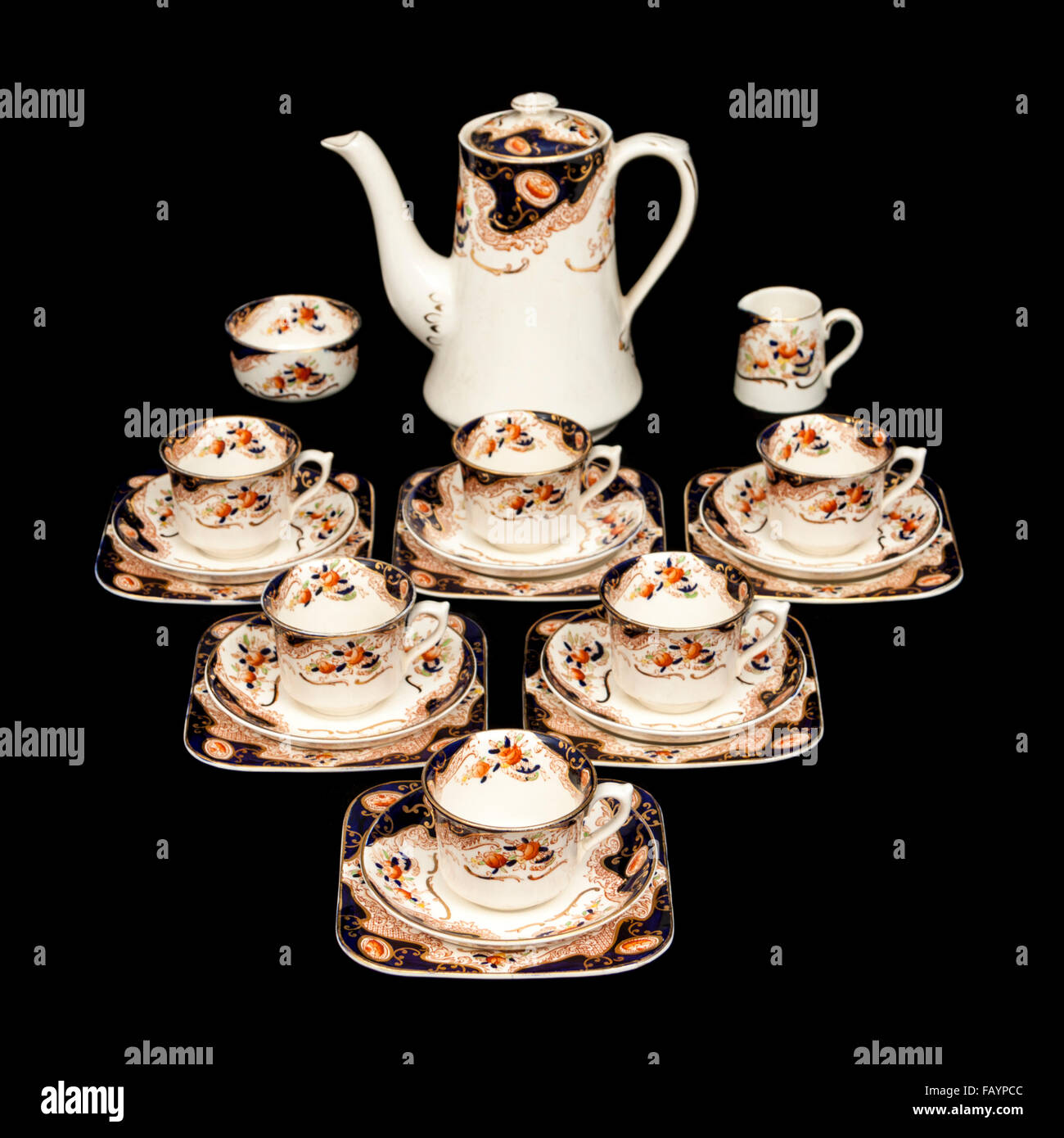 Antique (c.1907) Wood & Sons pottery "Royal" complete tea / coffee