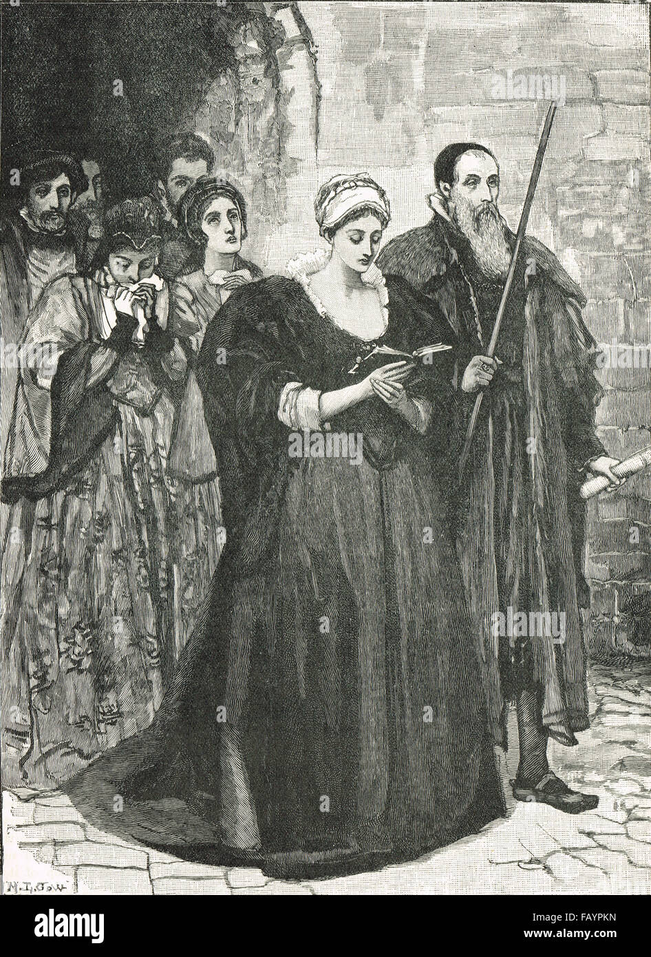 Execution of Lady Jane Grey, 12 February 1554 Stock Photo