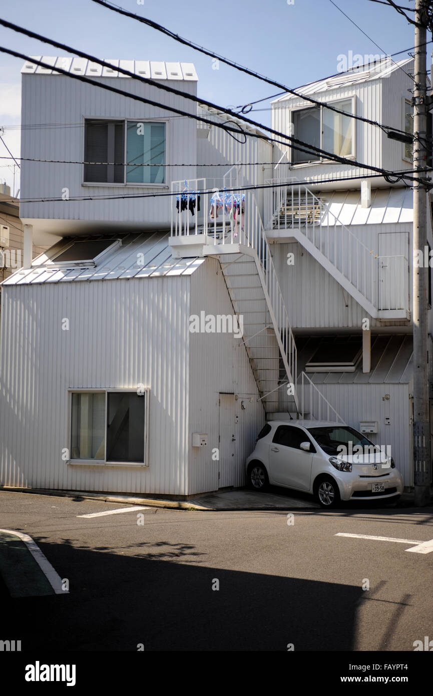 micro architecture architect Sou Fujimoto in Sekiguchi district Tokyo Japan Stock Photo