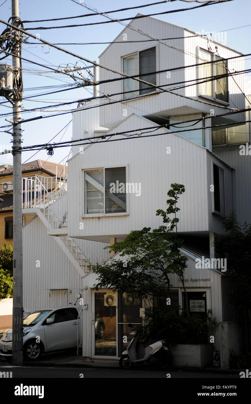 micro architecture residential house architect Sou Fujimoto Tokyo Stock Photo
