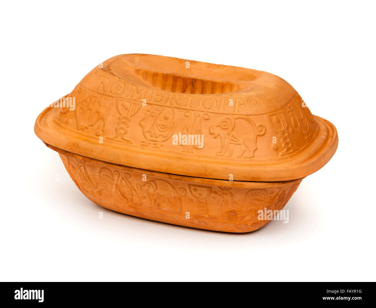 German 'Romertopf' clay cooking pot / casserole dish by Bay Keramik Stock Photo