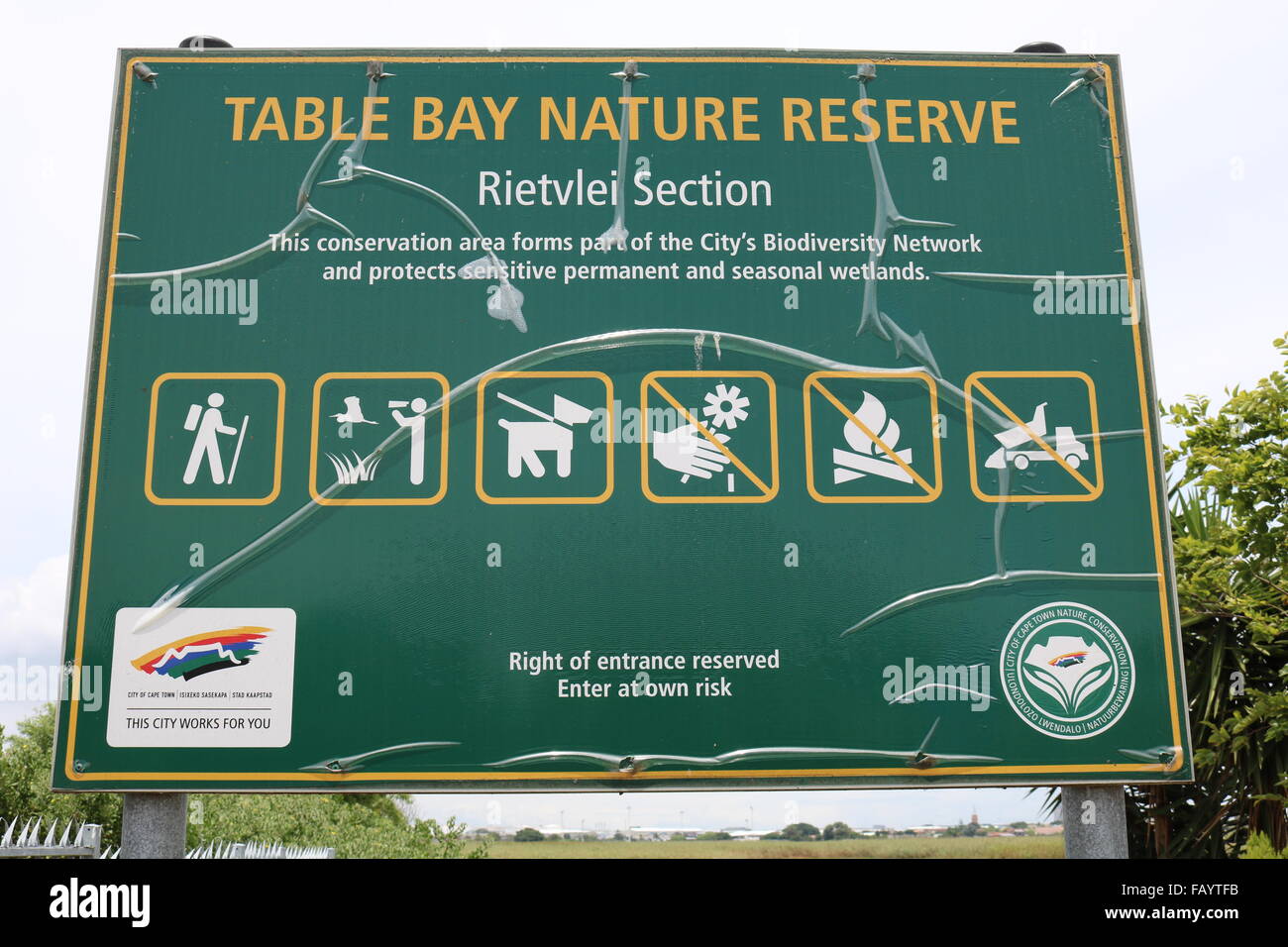 Table Bay nature reserve, Rietvlei, Cape Town South Africa Stock Photo