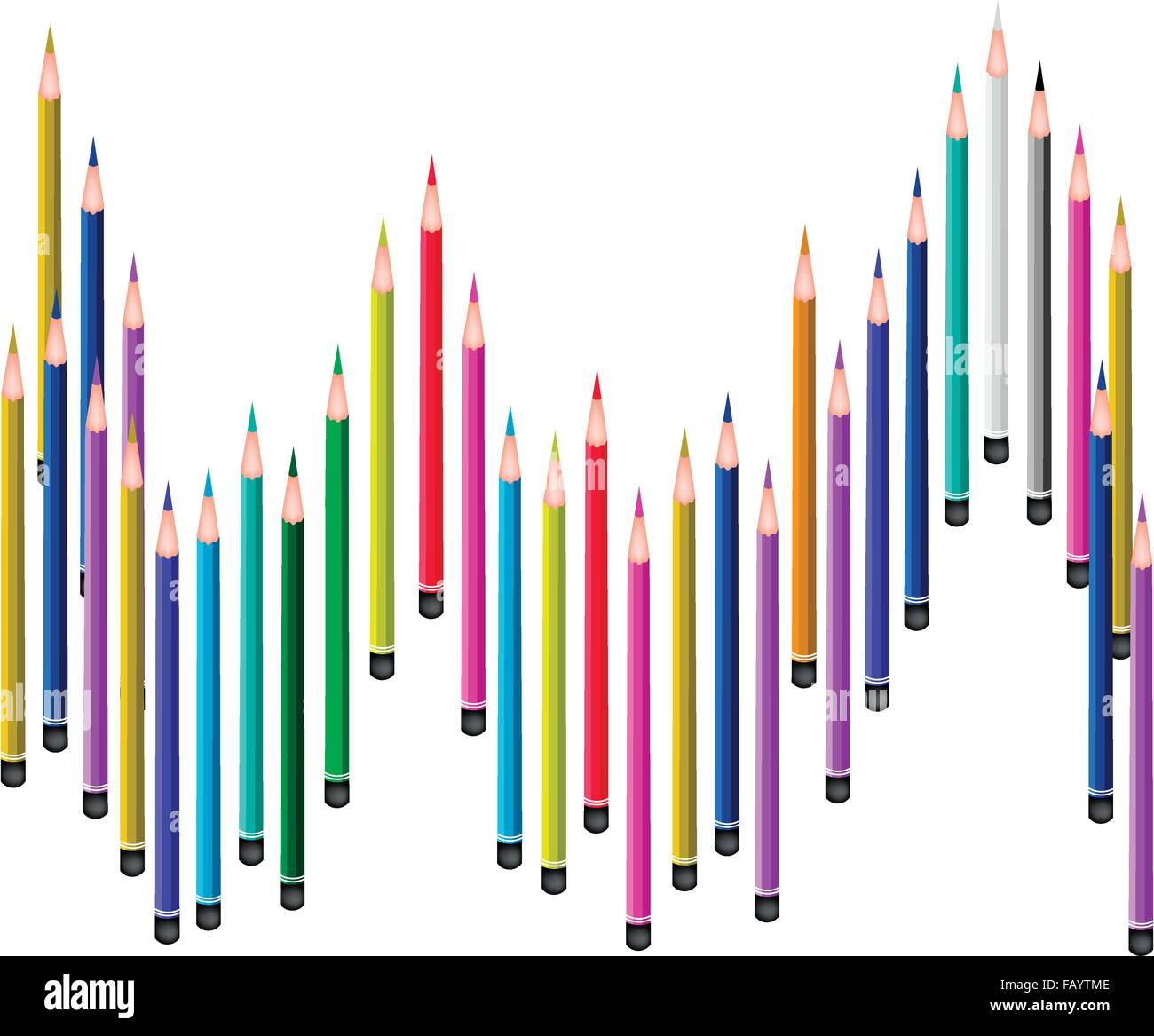 Art Supply, A Lot of Colorful Colored Pencil Crayons for Sketch and