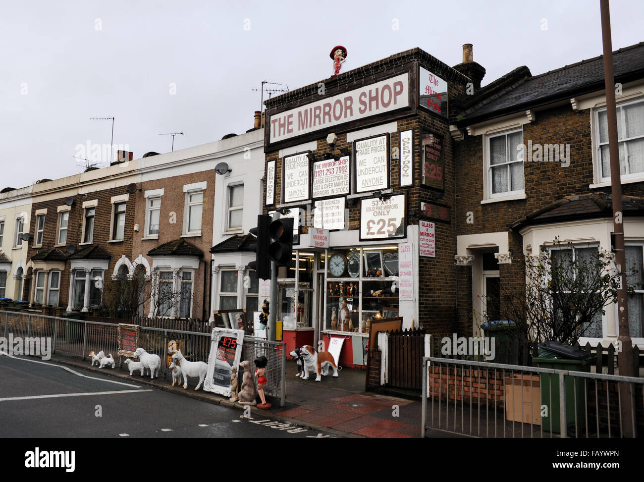 The Mirror Shop in Charlton South East London UK Stock Photo Alamy