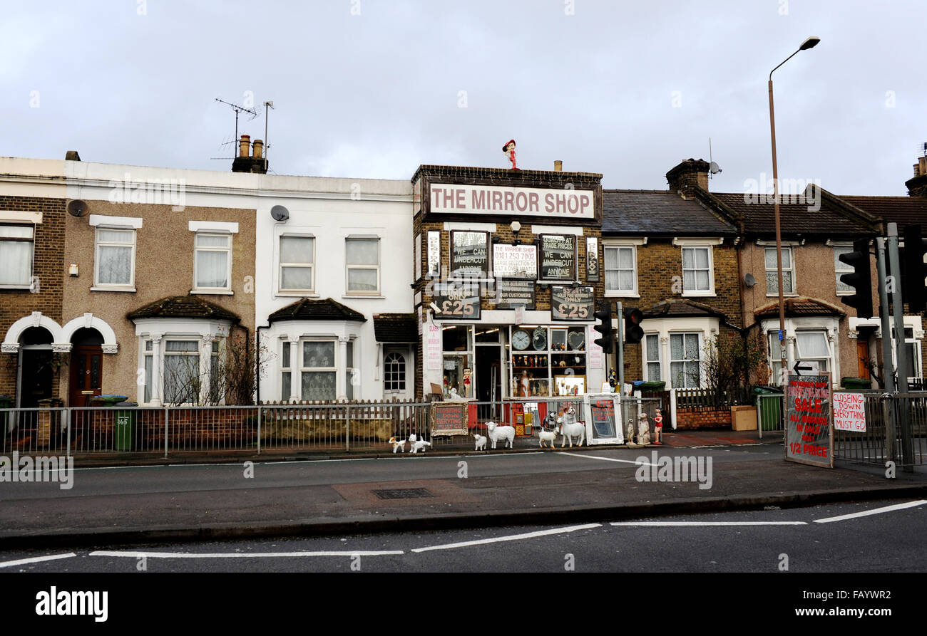 The Mirror Shop in Charlton South East London UK Stock Photo Alamy