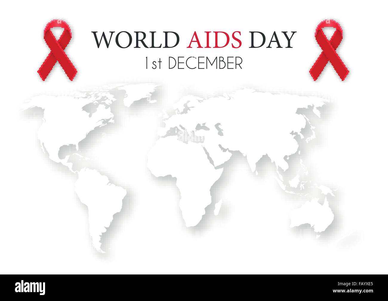 Vector illustration of world aids day. World map Stock Vector Image & Art Alamy