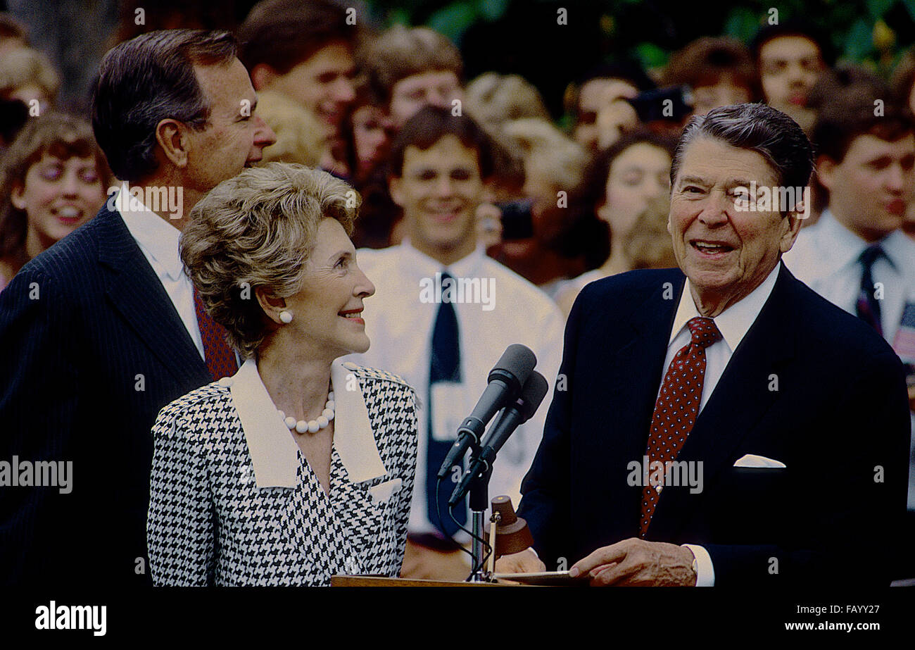 Washington, DC., USA, 3rd, June, 1987 President Ronald Reagan and First ...