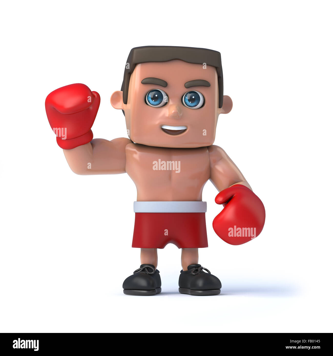 3d render of a boxer raising a gloved fist Stock Photo - Alamy