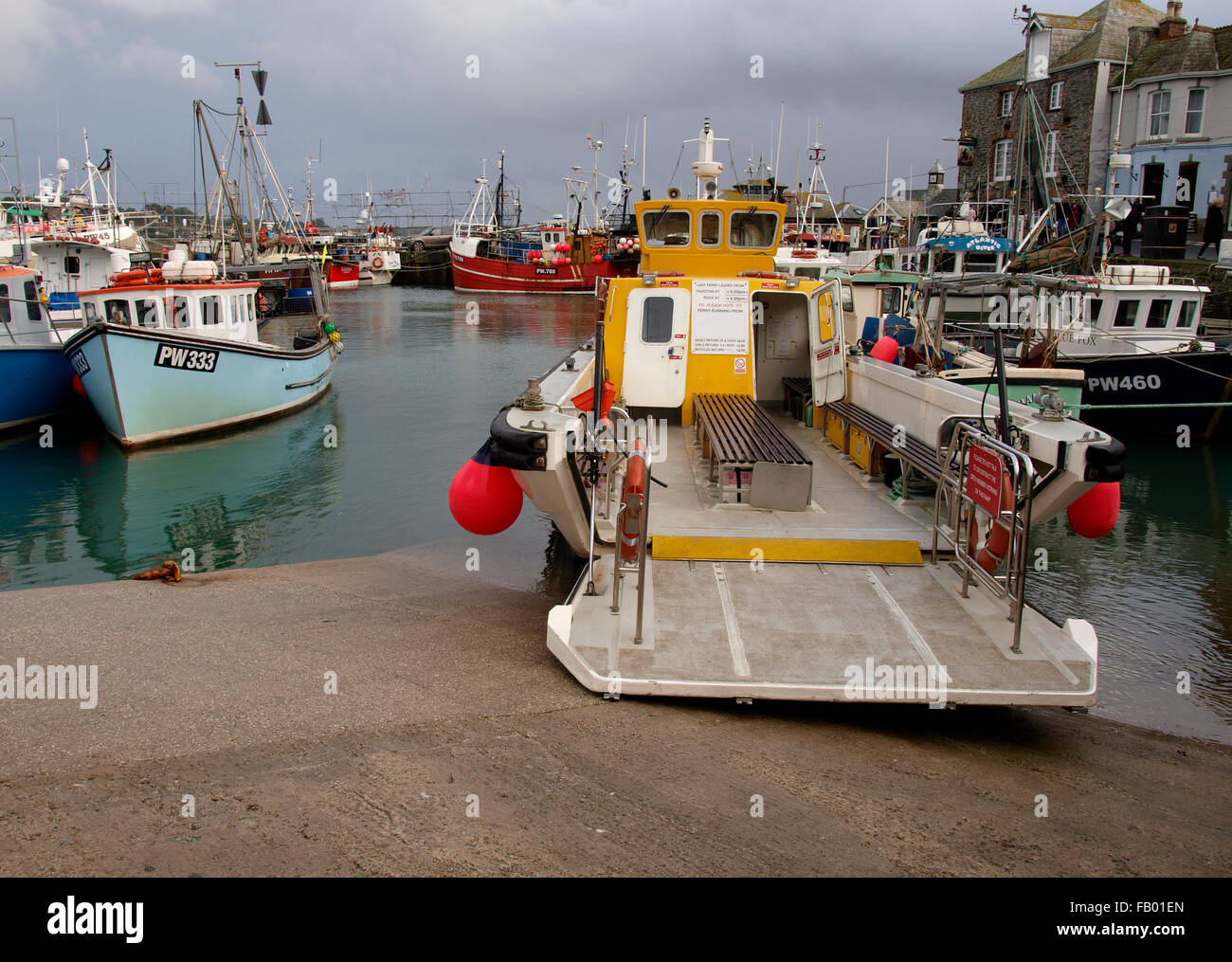 Padstow to Rock ferry on the slipway of Padstow inner harbour, Cornwall