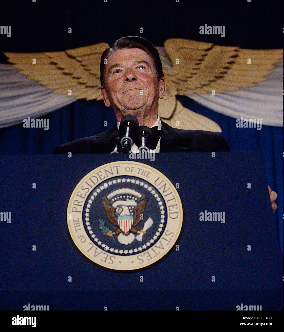 Washington DC., USA, 10th May, 1984 President Ronald Reagan attends the ...