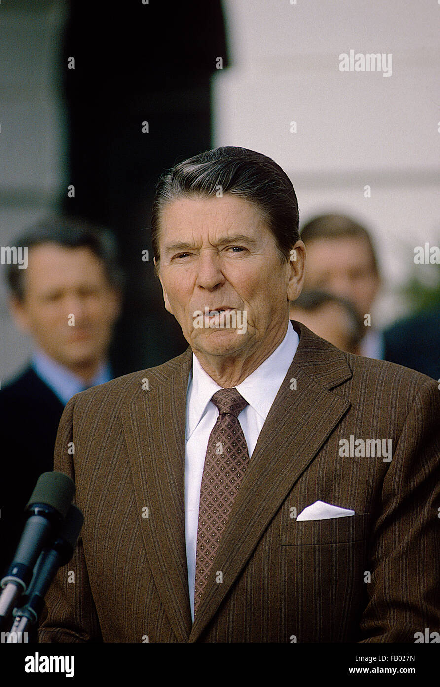 Washington, DC. USA. 29th September. President Ronald Reagan wearing