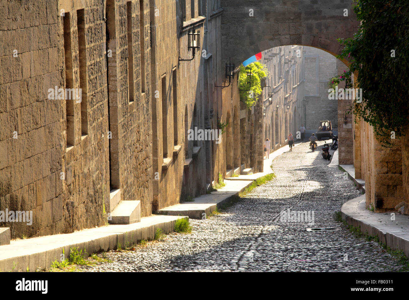 Street of Knights in Rhodes town, Dodecanese Islands, Greece Stock Photo