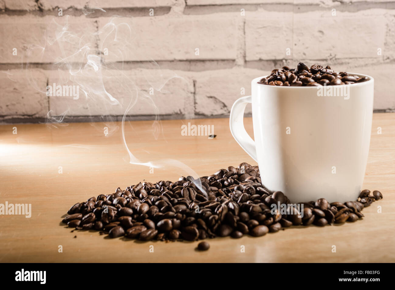 freshly roasted beans in every cup coffee cup filled with roasted