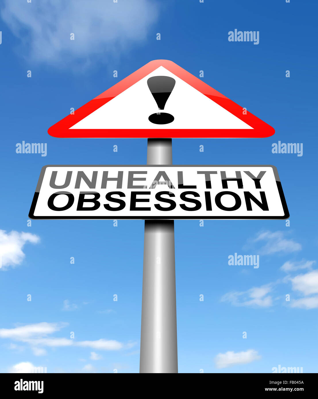 Unhealthy obsession concept. Stock Photo