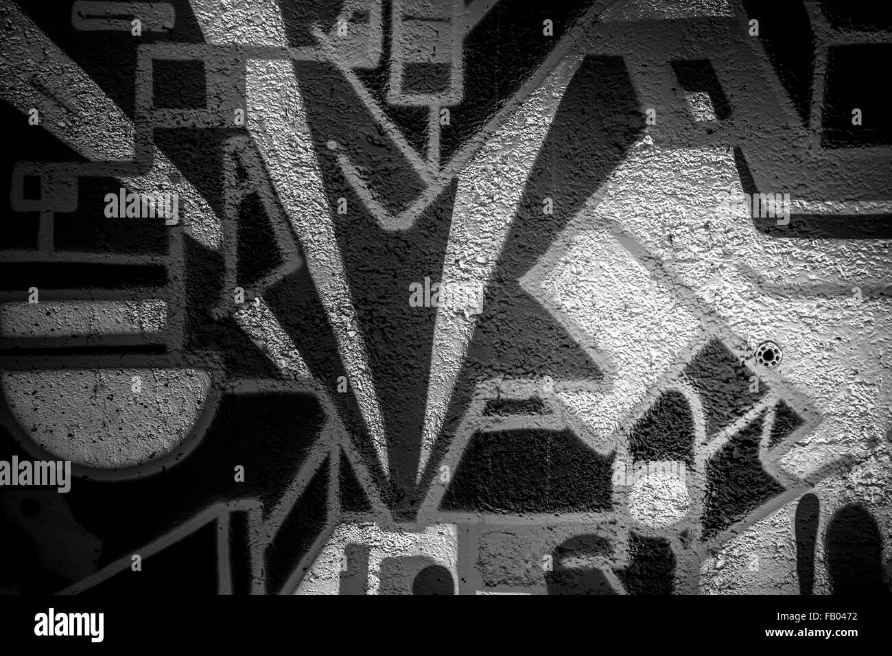 a city wall with graffiti in black and white, urban art Stock Photo Alamy