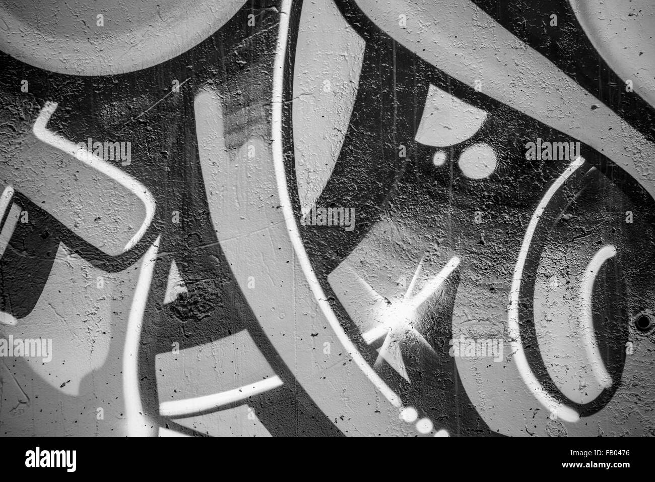 a city wall with graffiti in black and white, urban art Stock Photo Alamy
