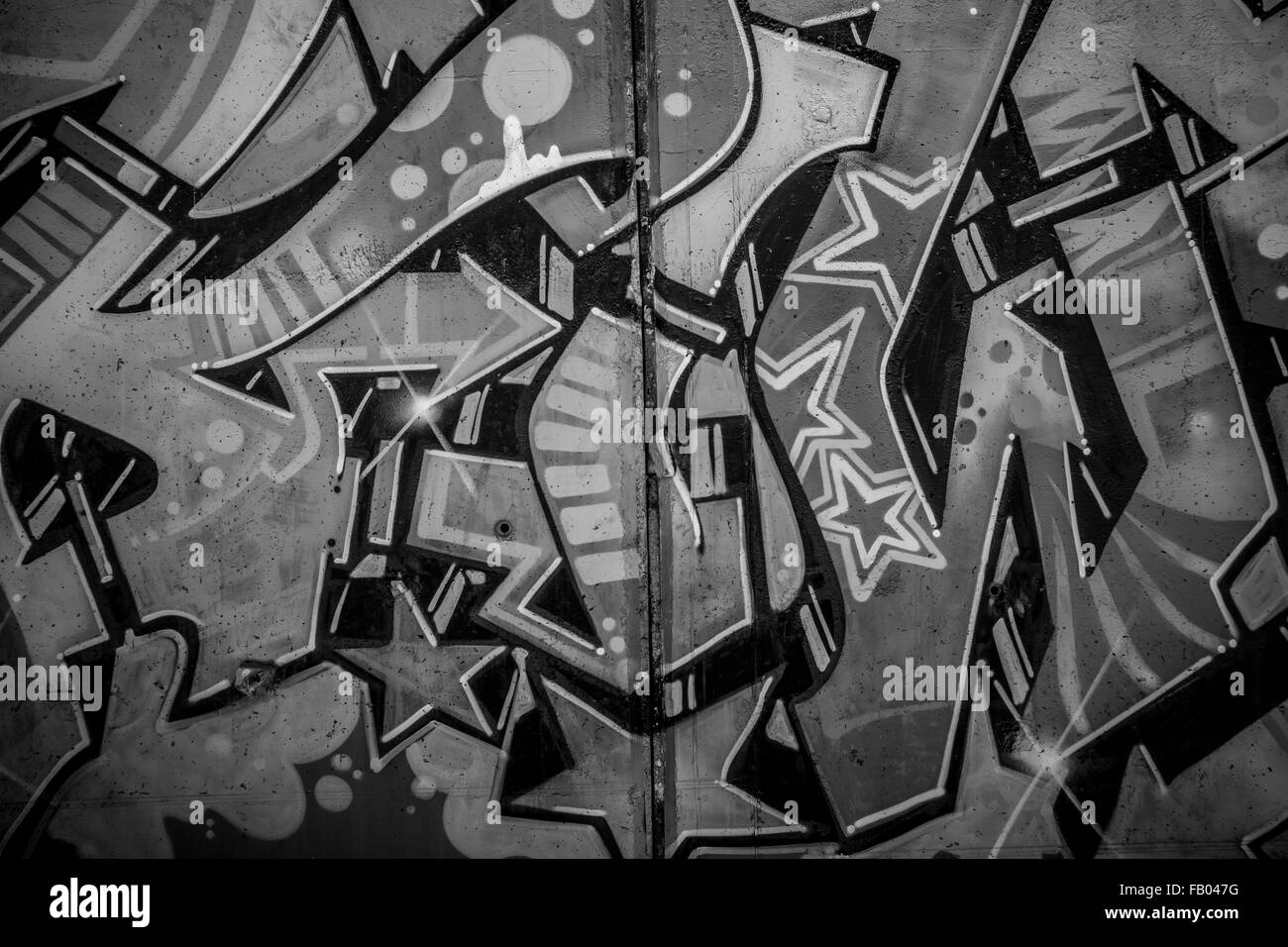 a city wall with graffiti in black and white, urban art Stock Photo Alamy