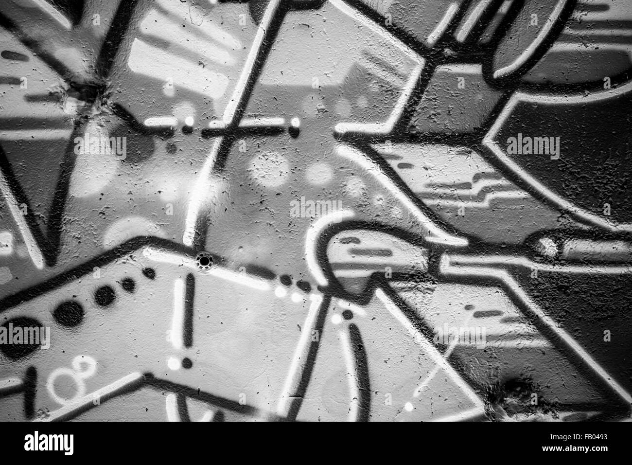 a city wall with graffiti in black and white, urban art Stock Photo Alamy